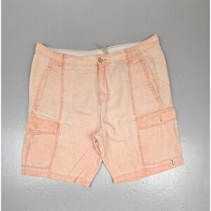 Tommy Bahama Shorts Mens 36. Orange‎ Peach Casual Relax Linen Cargo
